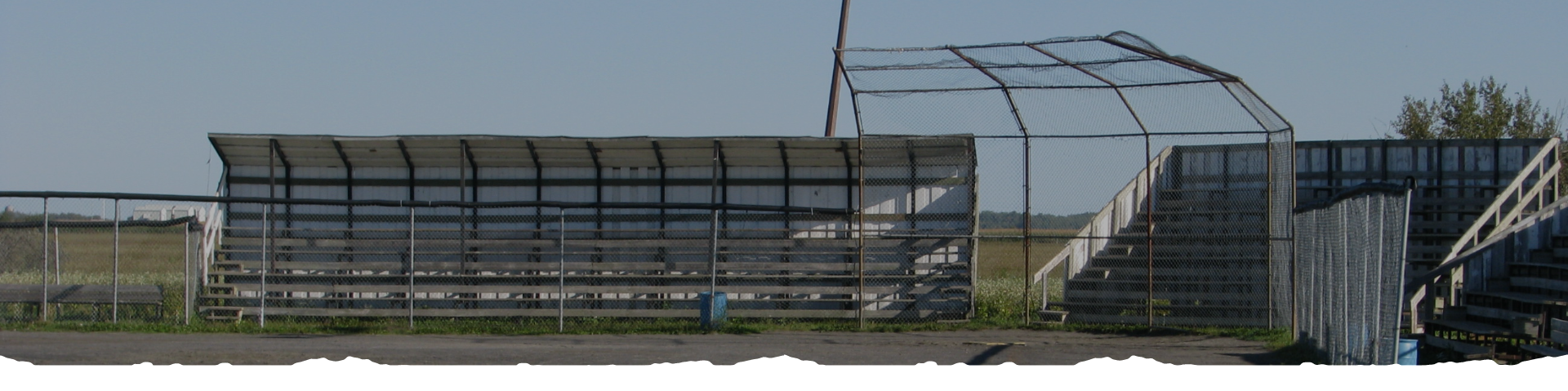 Baseball field and stands